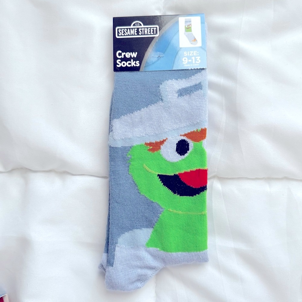 Sesame Street Crew Socks - Green and Blue